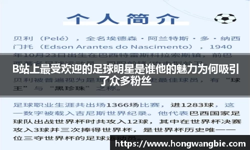 B站上最受欢迎的足球明星是谁他的魅力为何吸引了众多粉丝
